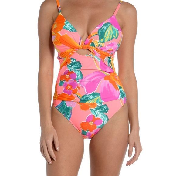 La Blanca Other - LA BLANCA Isla Del Sol Twist Keyhole Push-Up One Piece